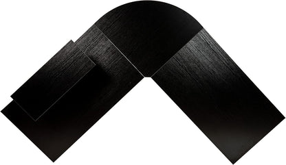 Flash Furniture Hoekbureau - zwart/zwart ruimtebesparend L-vormig gamingbureau met monitorplank - 72' 2-laags computerbureau, thuiskantoor hoekbureau, eenvoudig te monteren