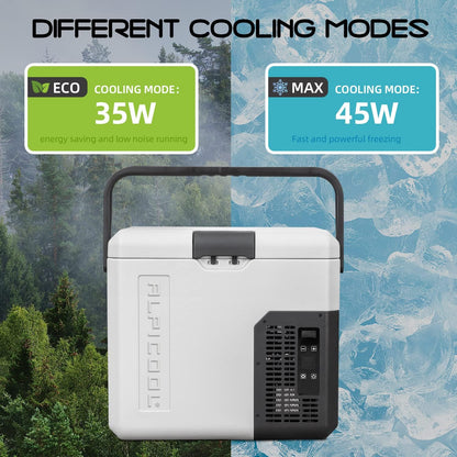 Alpicool P18 18L Mini koelkast compressor Auto Koelkast, draagbare elektrische Autokoelkast 12/24V DC en 100-240V AC voor auto, vrachtwagen, camping met stopcontact en USB-poort