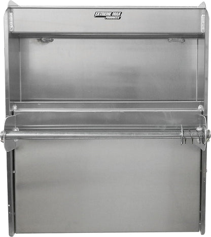 Extreme Max 5001.6049 Aluminium Stationskast Flip-Out Werklade met Papier Handdoekenrek Organizer voor Afgesloten Race Trailer Winkel Garage Opslag