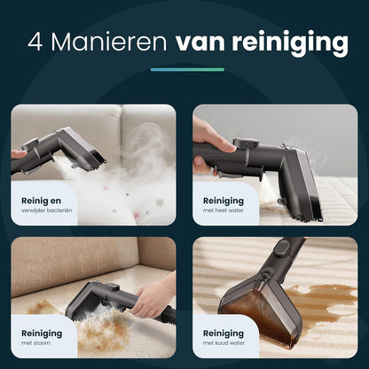 Tapijtreiniger – Vlekkenreiniger – Stoffenreiniger – Bekledingsreiniger – Meubelreiniger – Krachtige 17.000 kPA Zuigkracht – Zelfreinigende Functie Met 1,5 Meter Slang