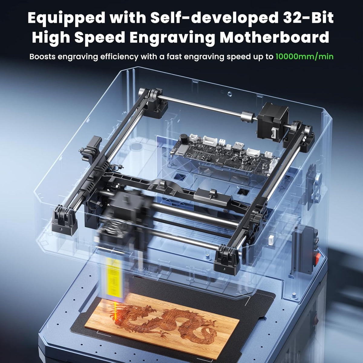 SCULPFUN iCube Ultra Dual-Laser Lasergraveerder,12W Diodelaser + 1,2W Infraroodlaser, Graveermachine met Rookfilter, Draagbare, Zeer Precisie Lasersnijder voor Hout Metaal