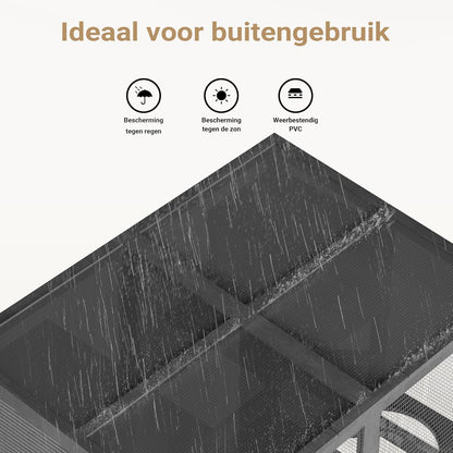 Wiltec buitenverblijf voor katten 116 x 82 x 175,7 cm, kattenvolière van hout met PVC-coating, kattenhuis met 5 niveaus, kattenverblijf voor tuin, balkon, kattenhut voor katten en dieren