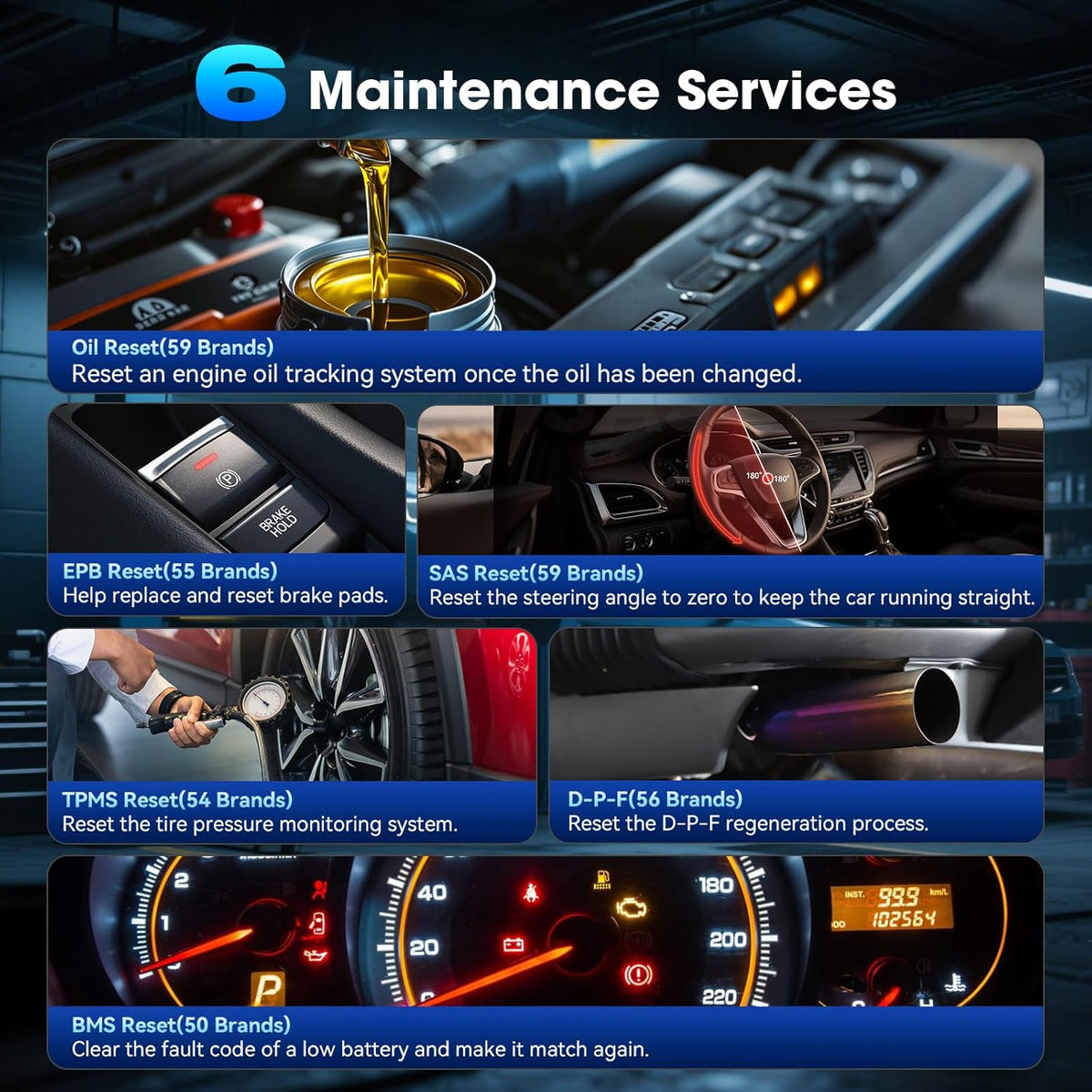 MA200 Plus OBD2 Scanner, 10000+ Automodellen, Alle Systeem Diagnosegereedschap, Diagnoseapparaat met 6 Diensten, Olie/BMS/EPB/SAS/DPF/TPMS Reset, Auto VIN, Batterijtest, Levenslange Updates