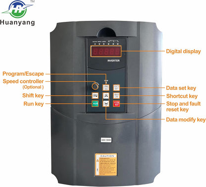 Frequentieomvormer VFD Computerized Numerical Control van de motor, omvormer voor spindelmotor, controle van de snelheid, Huanyang GT-serie (380V/15KW)