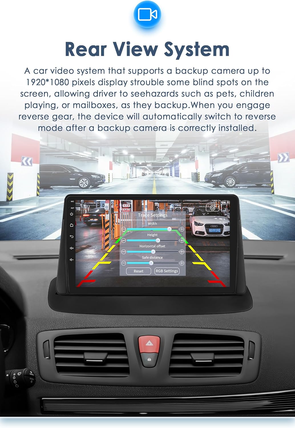 Ossuret Autoradio voor Renault Megane 3 2008-2014, 9inch Android 14 Aanraakscherm 2+32GB GPS Navigatie met Carplay Android Auto Bluetooth Ondersteuning WiFi DSP TPMS OBD2 Stuurwielbediening DAB+