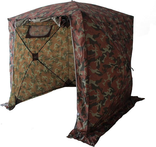 Goutime 2x2m Waterdichte Opvouwbare Camping Barnum,2-3 Personen Kampeertent,vouwtent, montagetent,onmiddellijke installatie,werktent (camouflagekleur)