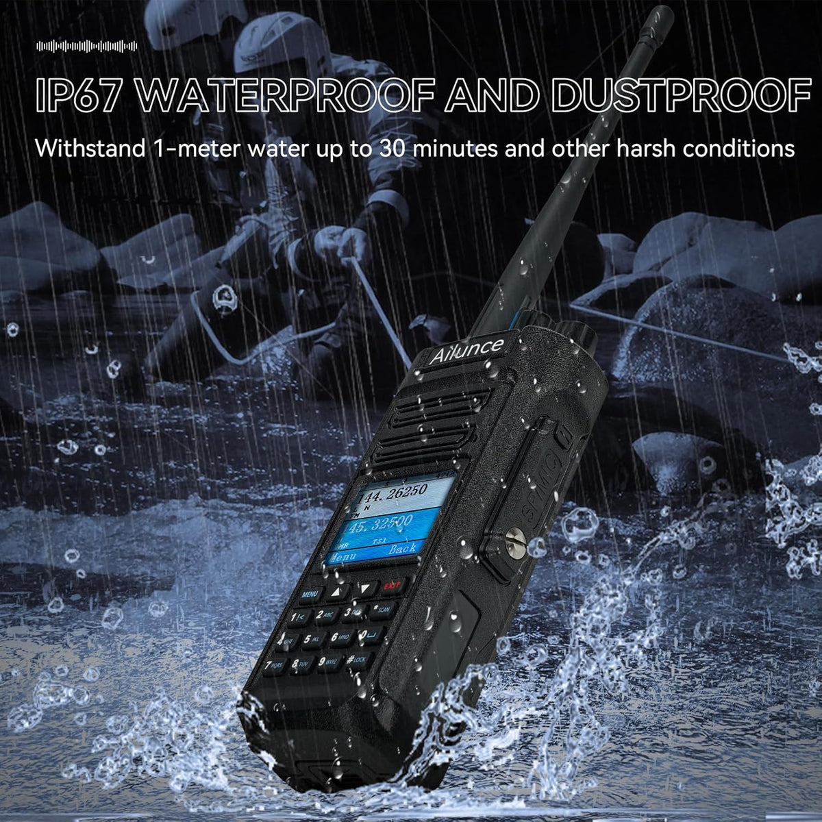 Retevis Ailunce HD2 Ham Radio, HD1, DMR Radio, draadloze 5.0, Dual Band Walkie Talkie, IP67 waterdicht, 3200mAh batterij, lange afstand amateur radio voor nood Rescue, Ham Event (1 stuks) (Met GPS)