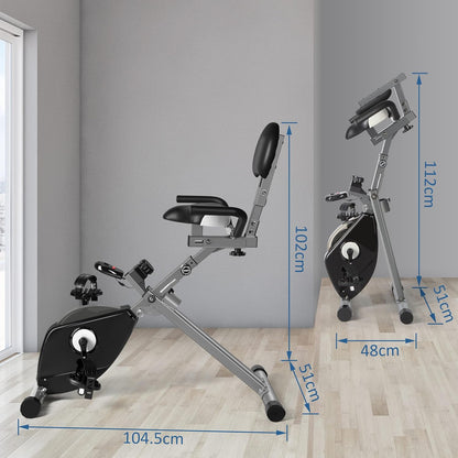 Ultrasport Senioren Recumbent Home Trainer, ligfiets hometrainer met lage instaphoogte, acht weerstandsniveaus, trainingscomputer, gecertificeerd volgens GS, CE en EN957, comfortabele vulling