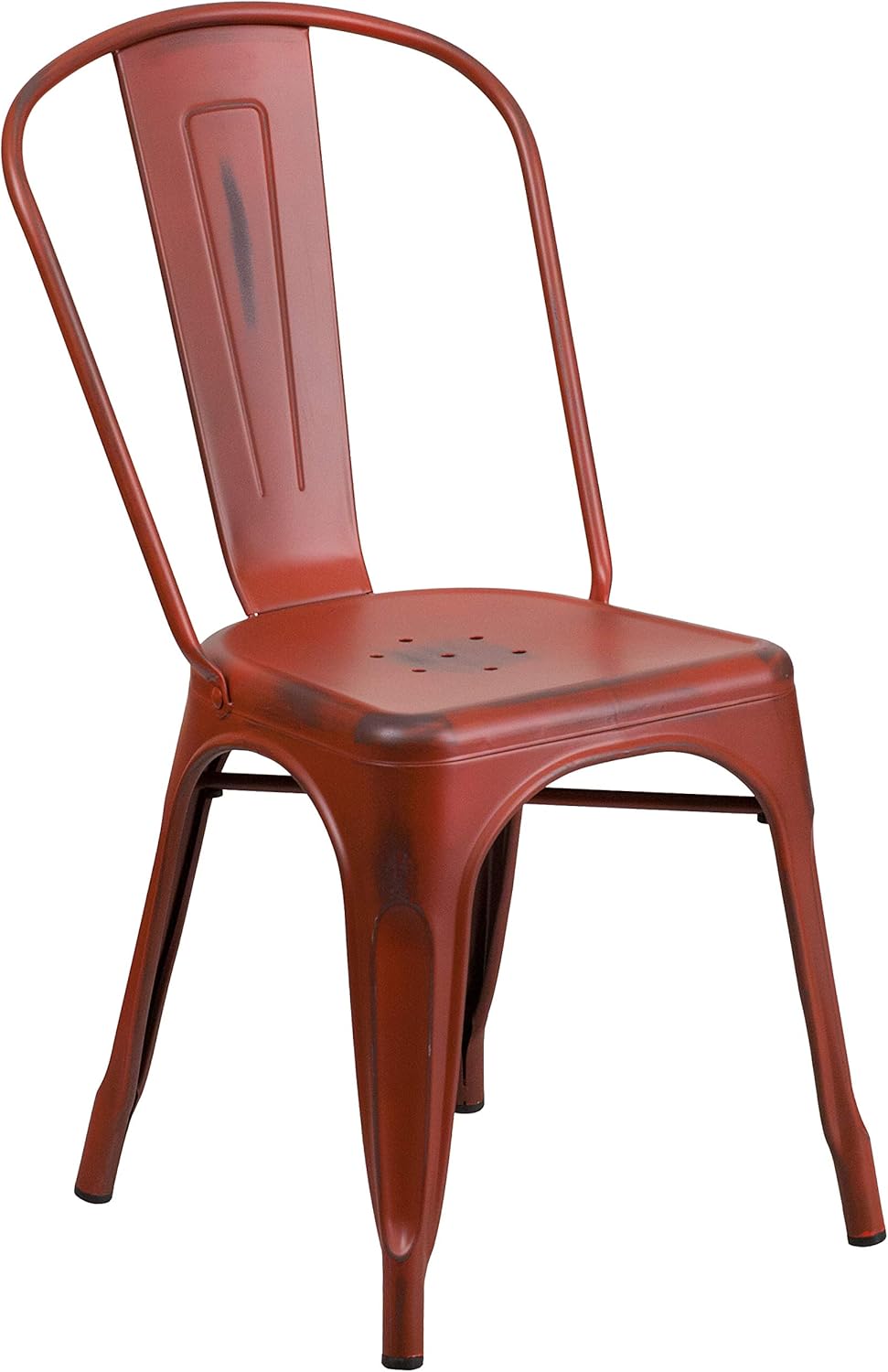 Flash Furniture Blake Commercial Grade 4 Pack noodlijdende Kelly rood metaal indoor-outdoor stapelbare stoel