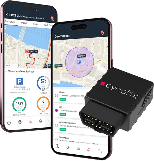 GPS Tracker 4G-Pro 1-Year All-In Package/No monthly fee/Real-Time Vehicle Tracking, Trip History, Driving Alerts, GeoFence, Fuel Economy, Error Codes, Calendar