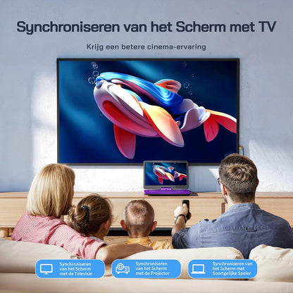 WOLFANG Draagbare dvd-speler met 15,6 inch groot HD-display, 5000 mAh batterij, geen regionale beperking, twee stereoluidsprekers, ondersteunt USB/SD-kaart/sync-tv/projector, lila