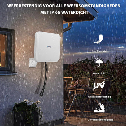 Maswell 5G Antenne 4X4 MIMO Outdoor, High Gain 10dBi Directionele Externe Antenne Compatibel met Vodafone EE Drie Zyxel NETGEAR ZTE 5G NR Routers en Gateways | Breedband 600-8000 MHz