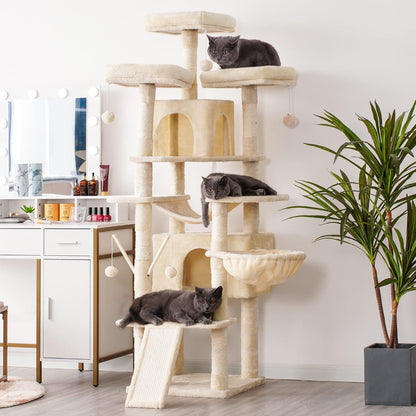 Krabpaal XXL – Kattenboom – Krabmeubel – Klimpaal – Speelpaal – Voor Grote Katten – 180 cm Hoog – Stabiel Met Sisal Touw