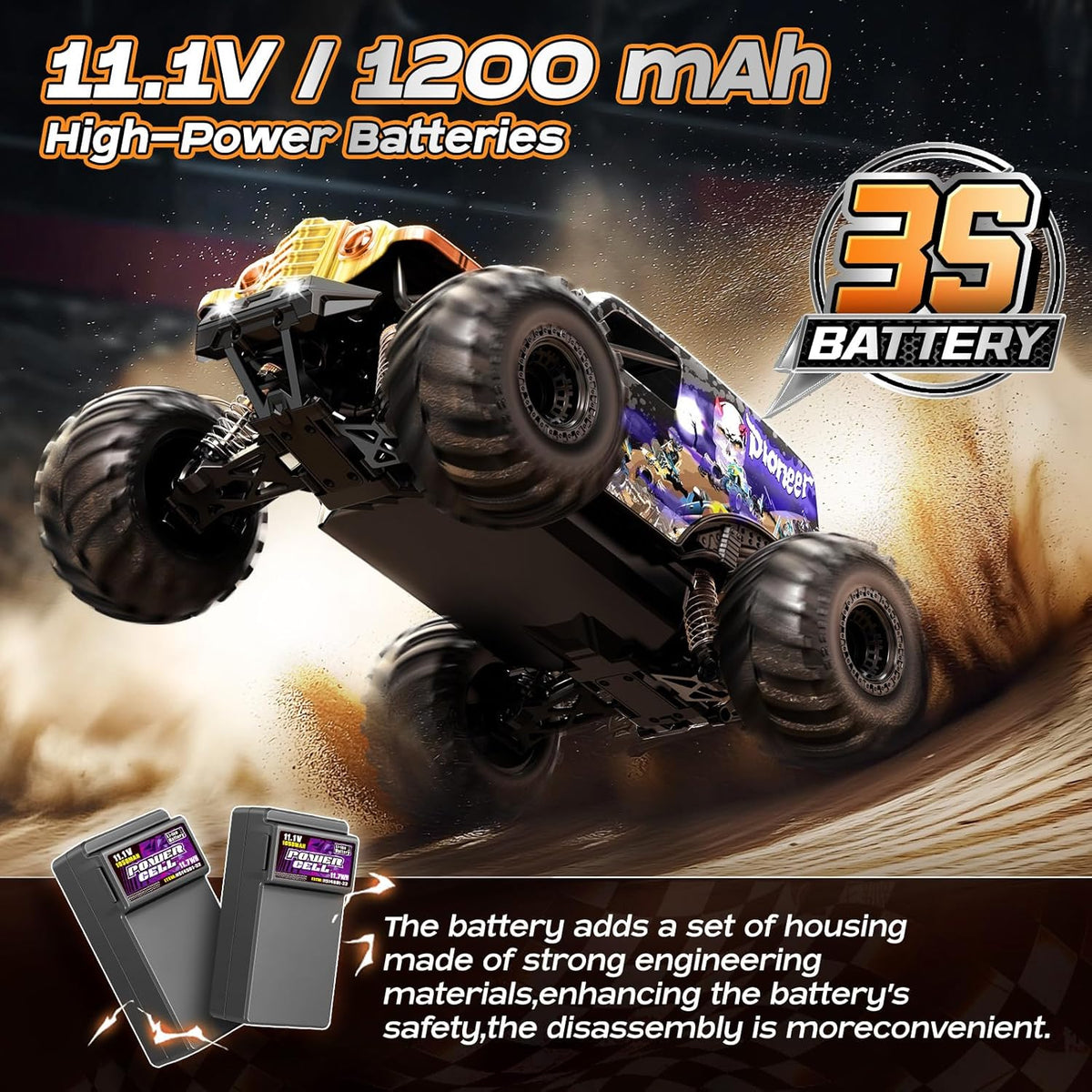 1/14 Brushless RC Auto – RC Wagen – RC Truck – RC Modelauto – RC Buggy – 70 km/u Topsnelheid – Olie Schokdempers - QUORE