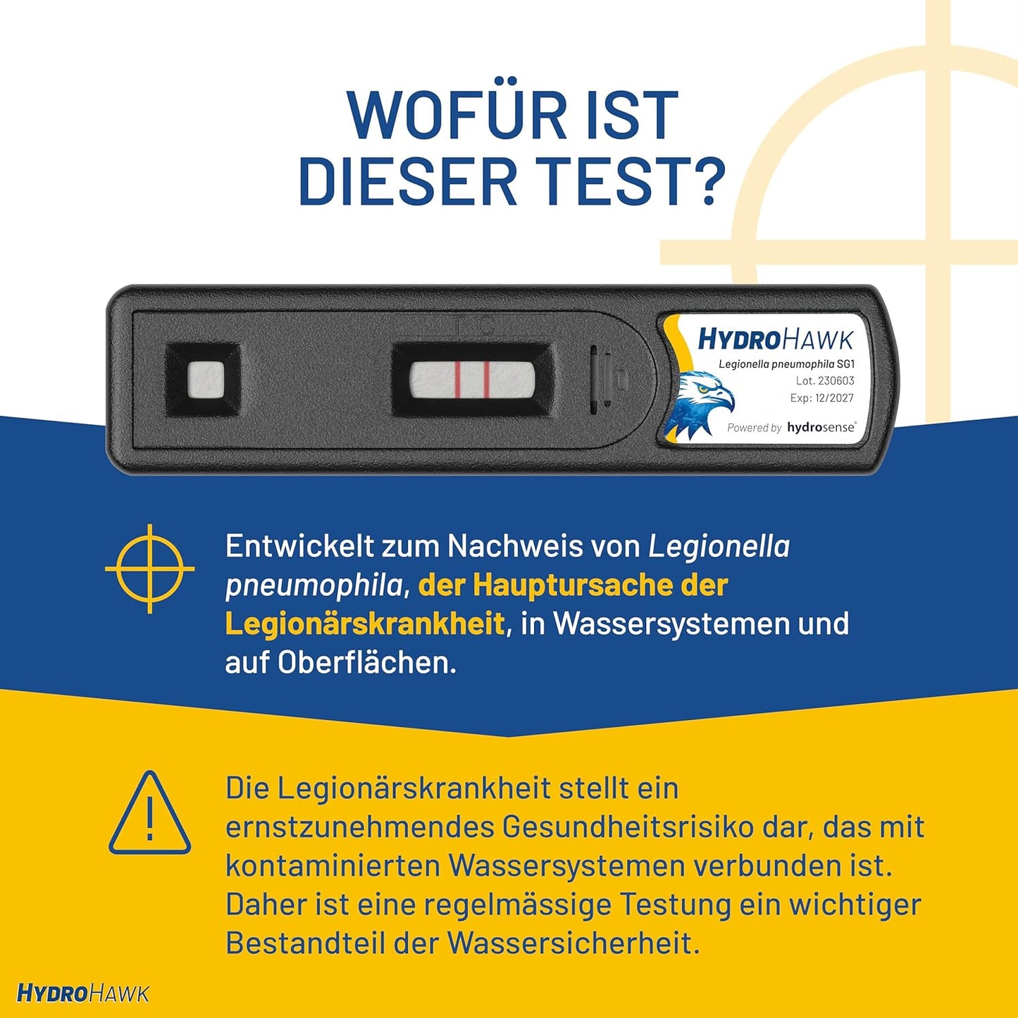 Legionella Swab Test Waterpunten, 5x Gebruiksklare Kit Detectie Legionella pneumophila SG1, Pool, Airco, Hot Tub, Douchekop, Kraan, Tuinslang – 25 Min Thuis Test