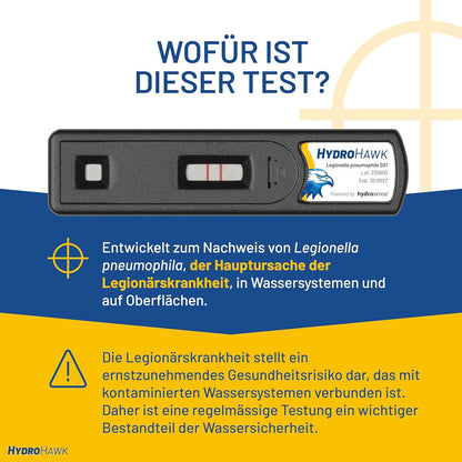 Legionella Swab Test Waterpunten, 5x Gebruiksklare Kit Detectie Legionella pneumophila SG1, Pool, Airco, Hot Tub, Douchekop, Kraan, Tuinslang – 25 Min Thuis Test