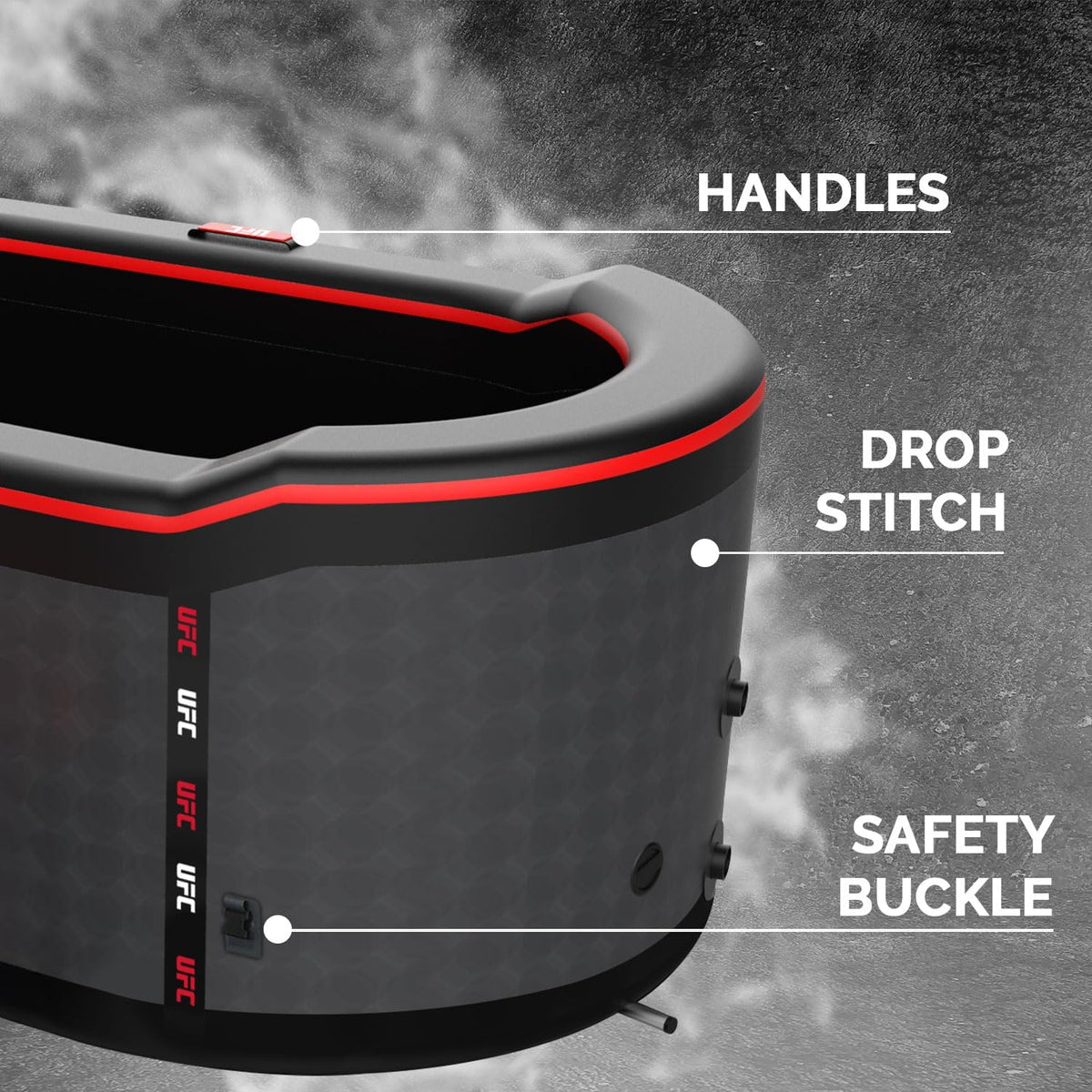 N NETSPA Ice Bath UFC (SP-UFC301) - ICEBATH UFC Dropstitch Cold Bath: innovatie in de hersteldienst - 170 x 67 x 92 cm - 1 persoon - 320 L - compatibel met ijsblokjes en chiller