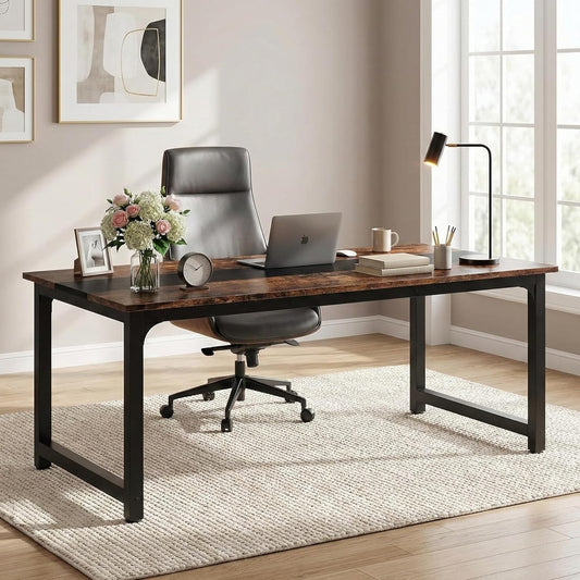 Computertafel – Computerbureau – Bureautafel – Game Bureau – Laptoptafel – 160 x 80 cm – Robuust Gepoedercoat Stalen Frame – Verstelbare Poten - QUORE