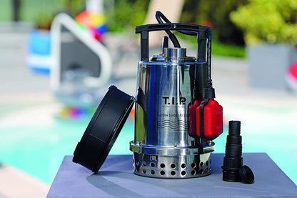 T.I.P. SaltOne 1600 I-PX DUO Dompelpomp voor zout water, debiet tot 16.000 l/u, max. opvoerhoogte/max. druk 10 m/1,0 bar, vloeistoffen tot 50°C, voor sop, ca. 4 min. tot 90 °C mogelijk