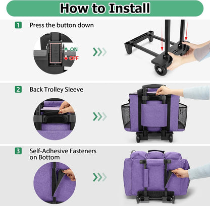 LoDrid Cleaning Bag Caddy, purple, modern