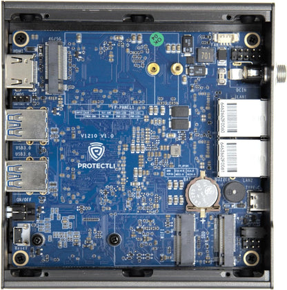 Protectli Vault V1210-2 poort, micro-apparaat/mini-pc - Intel N5105, 2 x 2,5 G NIC's, 4 GB LPDDR RAM on-board, 32 GB eMMC on-board, 250 GB NVMe SSD