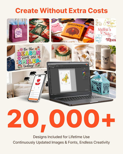 VEVOR Vinylsnijplotter, 305 mm, met gereedschapsset, materialen, touchscreen-bediening, multifunctionele snijmachine, compatibel met Android, iOS, Mac, Windows, voor knutselpapier