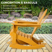 Adirondack - Tuinstoel - Schommelstoel - Relaxstoel - Ergonomische Rugleuning - Stevige - voor Tuin - Balkon - Terras -  HDPE - 73.5 x 93 x 91.5 cm - Oranje