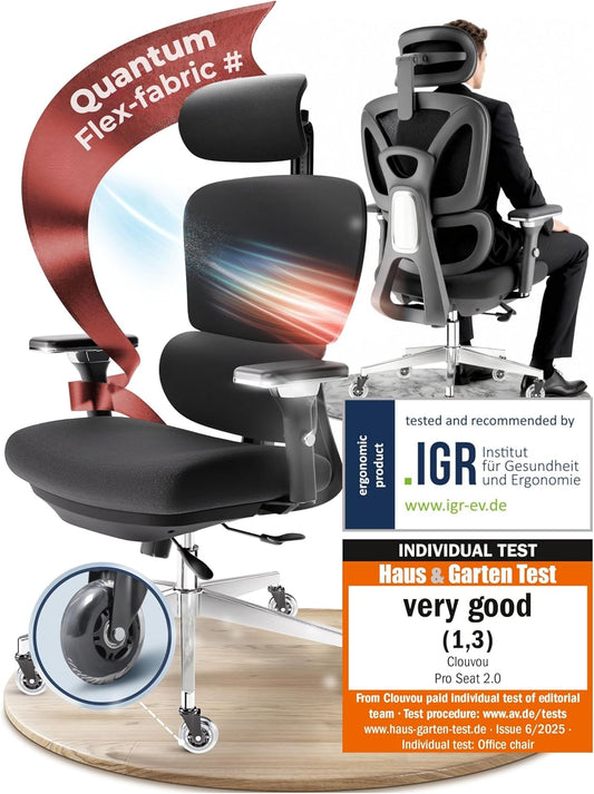 Ergonomische Bureaustoel – Bureaustoel Ergonomisch – Kantoorstoel – Gaming Stoel – Draaistoel – Mesh Stof – Verstelbare Lendensteun – 150 kg Max Belastbaar