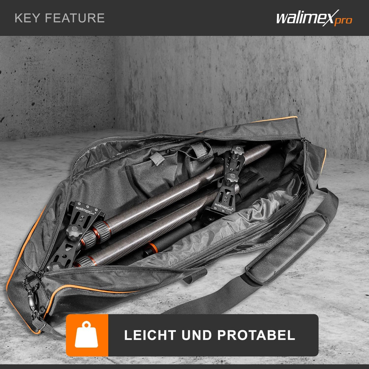 Walimex Pro Carbon camera Jib Traveller 7.2 zwart