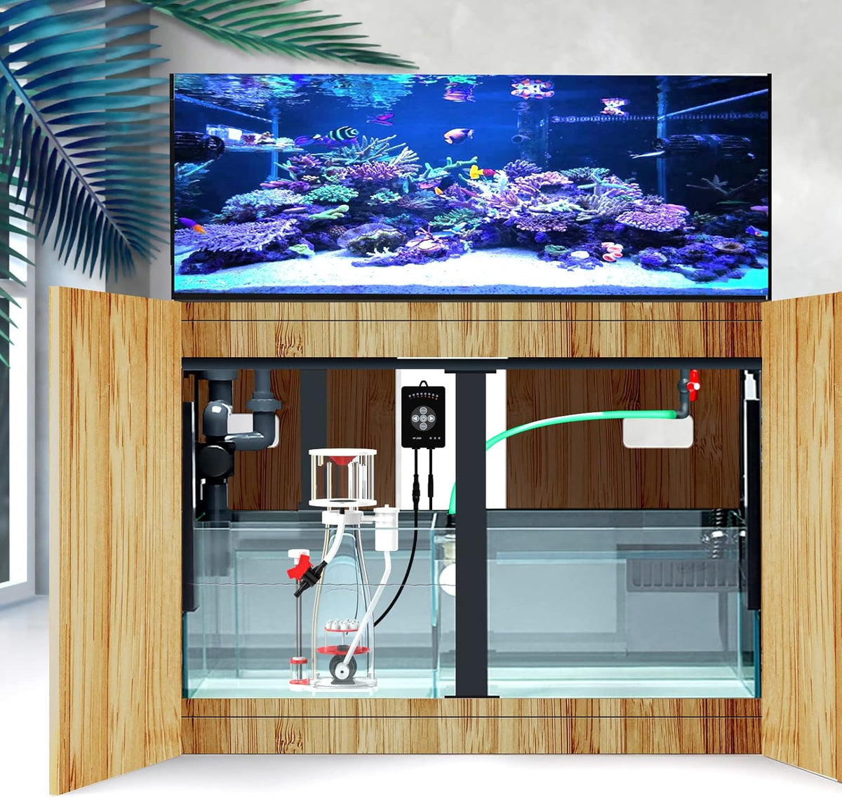 MagTool Aquarium in-Sump DC Protein Skimmer, met regelbare DC Pinwheel pomp voor maximaal 30-120 Gal Reef Tank (N130 Plus)