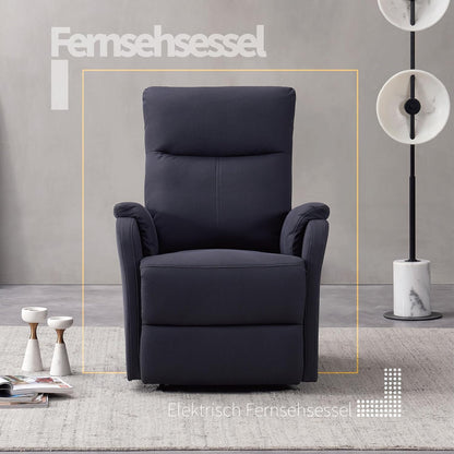 Elektrische Relaxfauteuil – Relaxstoel – TV Stoel – Verstelbare Fauteuil – Ergonomische Ligstoel – Draadloze Verstelling – Ademend Stof – Ruimtebesparend Design