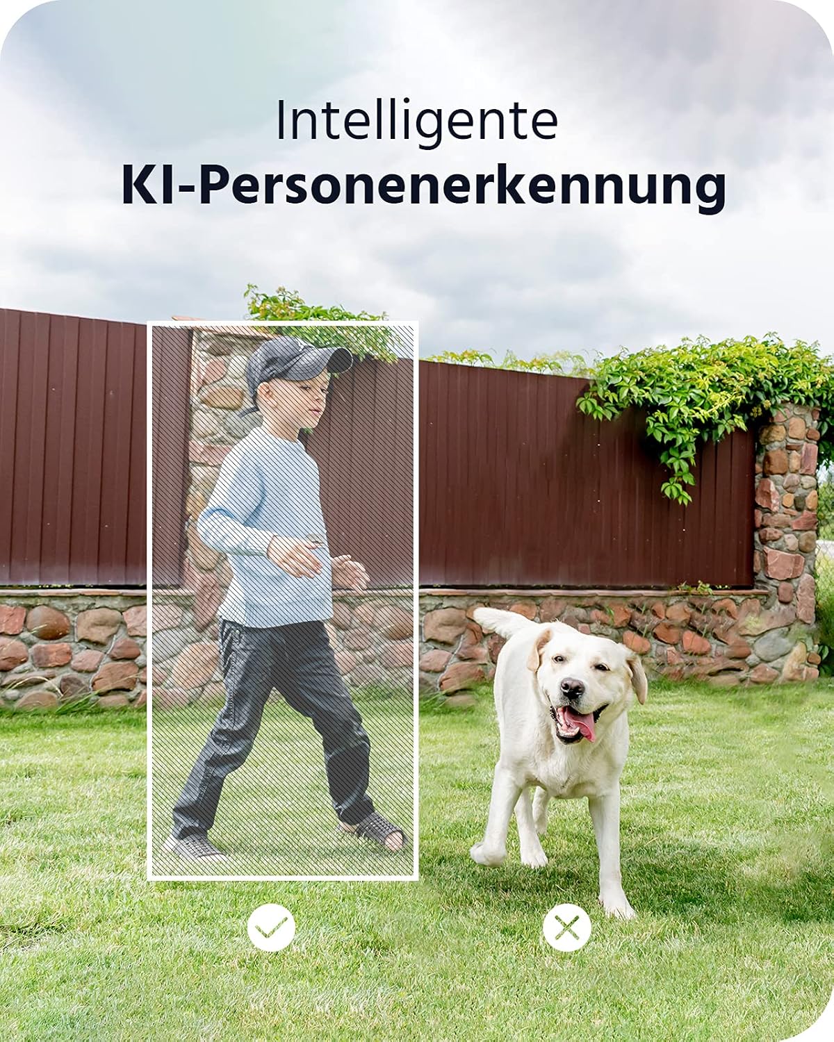 ANNKE 3MP draadloze bewakingscamera set voor buiten, 8CH 5MP NVR met 4 stuks 3MP wifi-camera's videobewakingsset met 1TB harde schijf ondersteunt audio-opname, IP66 weerbestendig, compatibel met Alexa