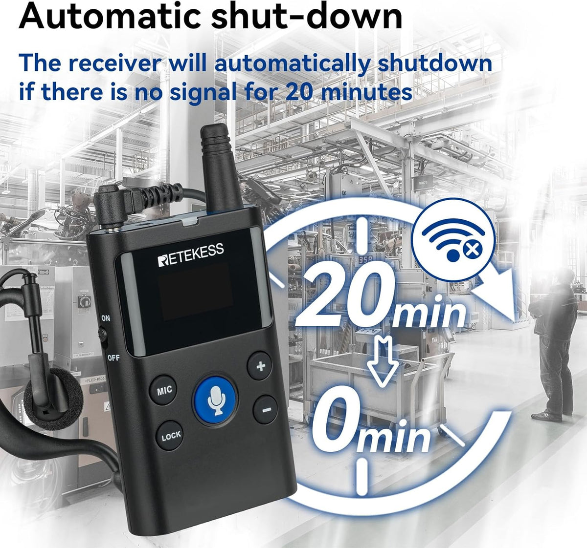 Draadloos Tourguide Systeem 1 Zender 10 Ontvangers – Gidsensysteem – Rondleidingssysteem – Communicatiesysteem – Tourguide Set – Tweerichtingscommunicatie – Bereik Tot Ca. 280 M Buitenshuis