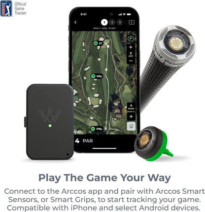 Arccos Link Pro Wearable: volg automatisch je golfspel zonder je telefoon, compatibel met Arccos Smart Sensors & Arccos Smart Grips