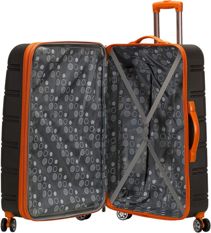 Rockland Escape 4-delige softside rechtopstaande bagageset, HOUTSKOOL, 3 Piece (20"/24"/28")