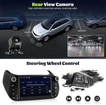 Android 15, 4G+64G GOHHDL Autoradio voor Fiat Fiorino Qubo Citroën Nemo Peugeot Bipper met Carplay Android Auto, 7 Inch 2Din Touchradio met GPS WiFi Bluetooth FM/RDS SWC Achteruitrijcamera & MIC