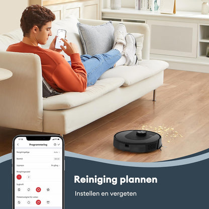 Ultenic D10 Robotstofzuiger Met Laser | 5000 Pa + HEPA H12 | Tapijtreiniging | App/Alexa | 120 Minuten Autonomie