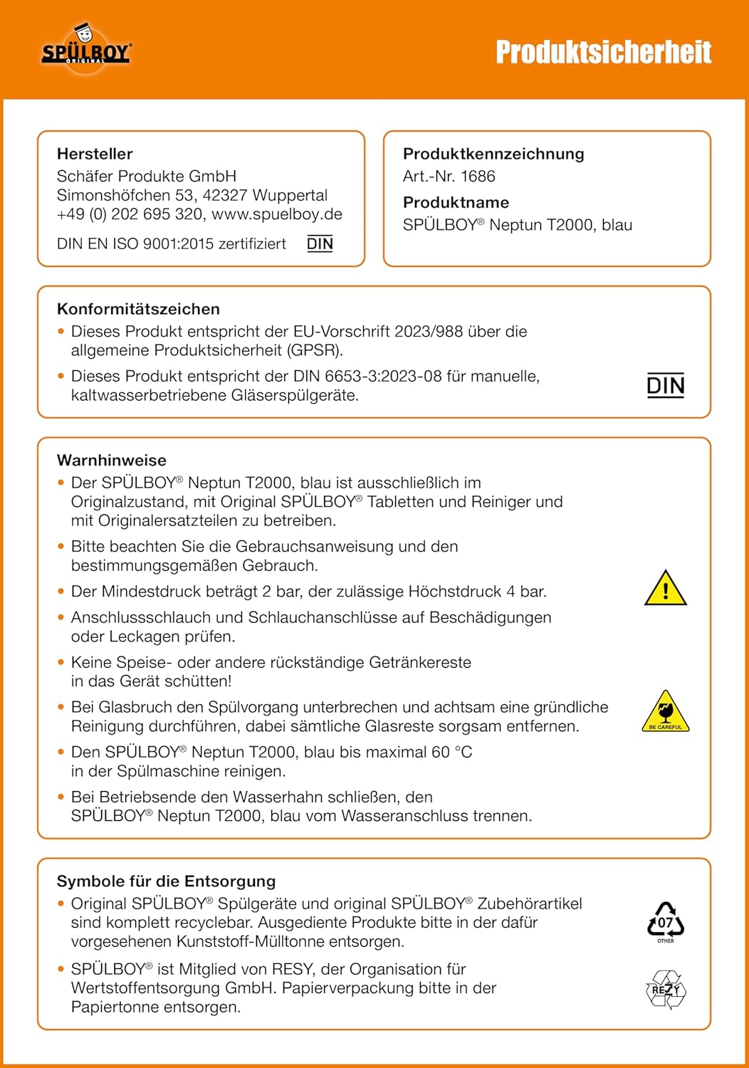Glazenwasapparaat – Glazenspoeler – Glasreiniger – Handglaswasser – Telescopisch Glazenreiniger – Waterbesparend – Hygiënisch zonder Chemicaliën