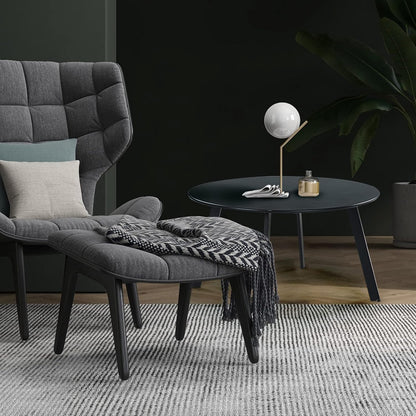 Grand Patio Ronde salontafel, verschillende kleuren, balkontafel, weerbestendig, bijzettafel voor buiten, binnen, woonkamer, kantoor, tuin, balkon (zwart)