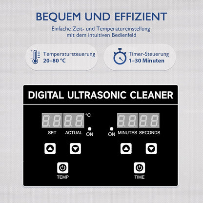 Ultrasoonreiniger – Ultrasoon Apparaat – Ultrasoon Bad – Schoonmaakapparaat – 22L – RVS 304 – 480W Ultrasoonvermogen