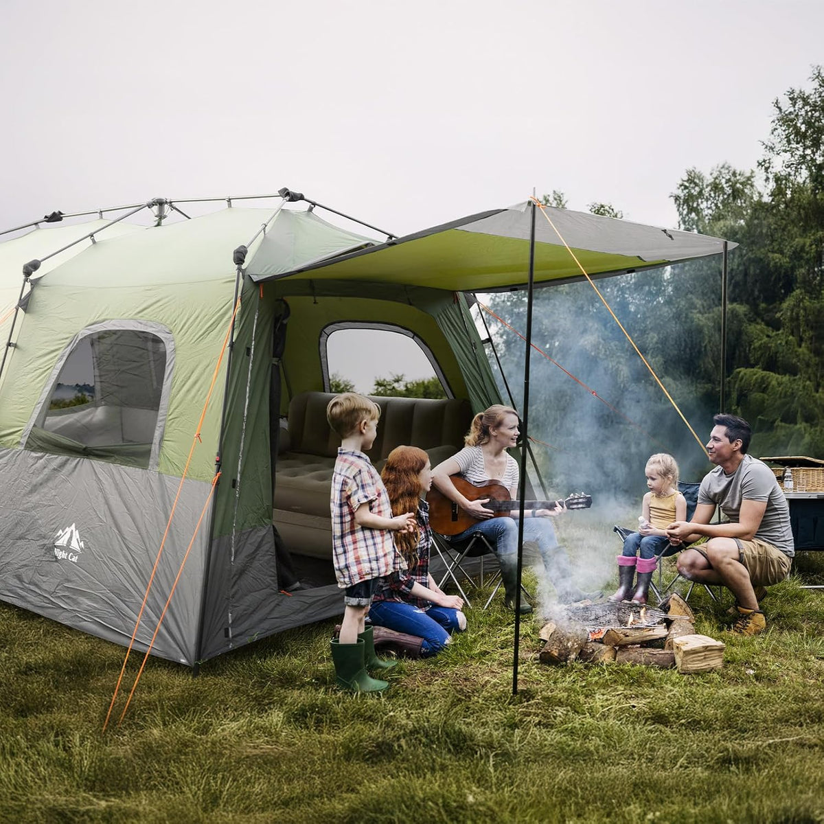 Night Cat Grote familietent voor 8 personen: instant cabinetent waterdicht voor camping glamping in park tuin