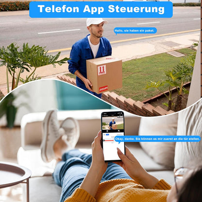 Draadloze deurbel met camera en 4,3 inch scherm, 1080p HD-video, nachtzicht, twee-weg audio, voor Tuya-app, geen wifi nodig, eenvoudige installatie voor voordeur