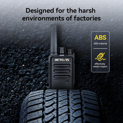 Retevis RT668 Walkie Talkie met Headset, PMR446 Licentievrij, VOX Squelch, Oplaadbare Walkietalkie, 16-Kanaals CTCSS/DCS-TOT-Scan, Portofoons voor Hotels, Scholen, Bedrijven (Zwart, 10 Stuks)