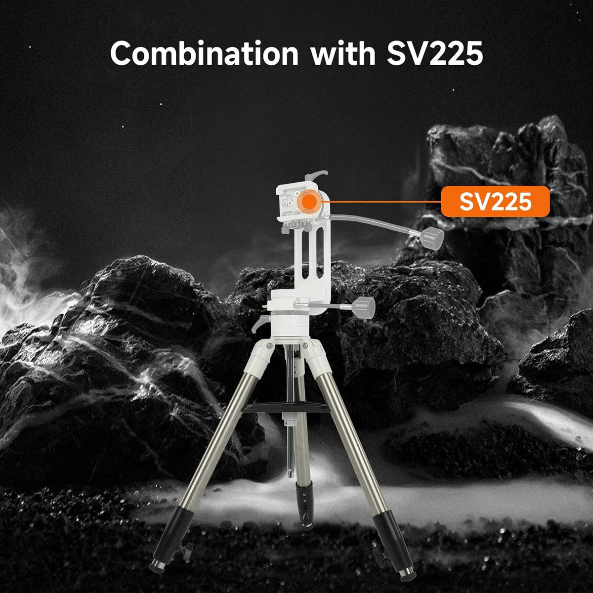 Svbony SV225T Astronomical Telescope Tripod, Extendable Aluminum Tripod, Portable Telescope Accessories, Compatible with SV225 Series Alt-Azimuth Mounts, Ideal for Astronomical - QUORE