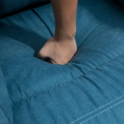 Elektrische Opstastoel – Relaxstoel – Tv-Stoel – Opstahulp Stoel – Seniorenstoel – Verstelbare Rugleuning Tot 160° – Ademend Linnenbekleding – Blauw
