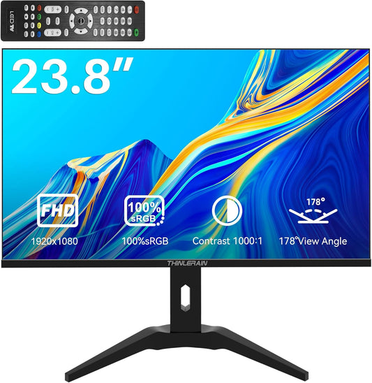 27 inch pc-monitor 1920x1080p led-beeldscherm computer display AMD FreeSync, 100% sRGB, VGA/HDMI/AV/BNC/USB ingebouwde luidsprekers, 60hz, 5ms, VESA, zwart
