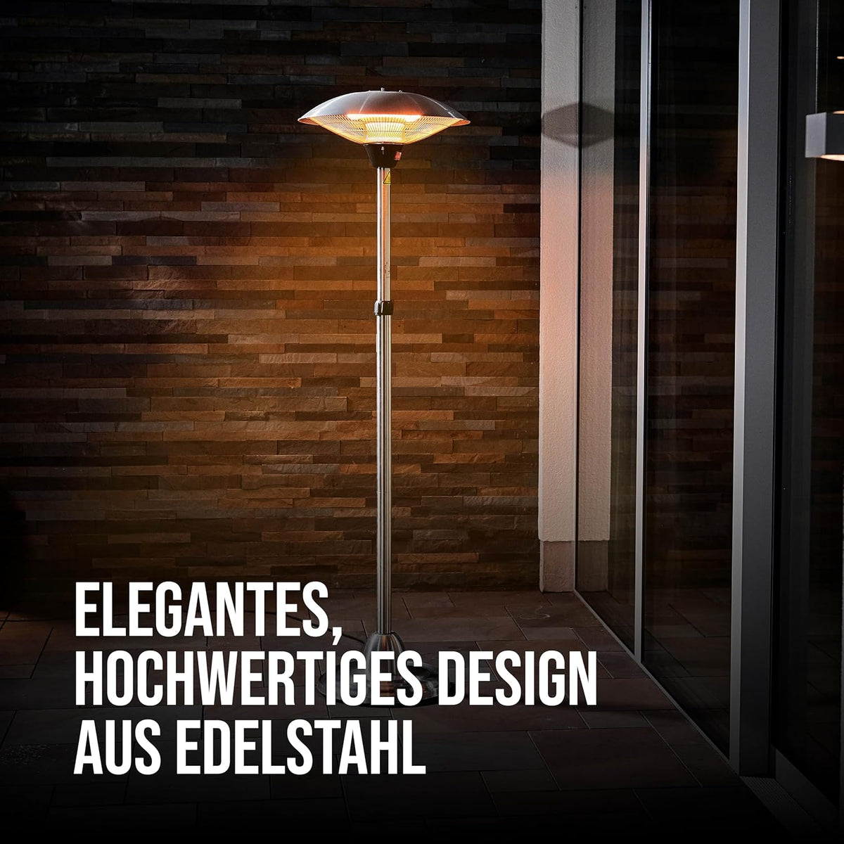 Enders BARCELONA Electric Patio Heater, Infrared Heater 4906, Tilt Protection, Height Adjustable, Electric Heater for Patio and Balcony - QUORE