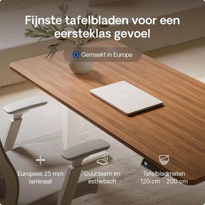 Desktronic Desk Sit-Stand - 180x80 cm - Height Adjustable Desk with USB/USB-C, 3 Memory Modes, Dual Motor and Touchscreen Control Electric Table for Comfort and Productivity. - QUORE
