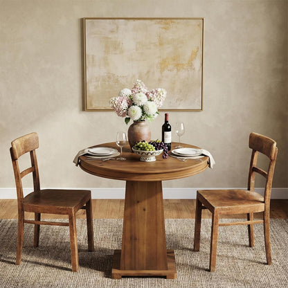 Ronde Eettafel – Keukentafel – Houten Tafel – Kleine Eettafel – Eetkamertafel – Massief Hout – Compact 80 cm Diameter
