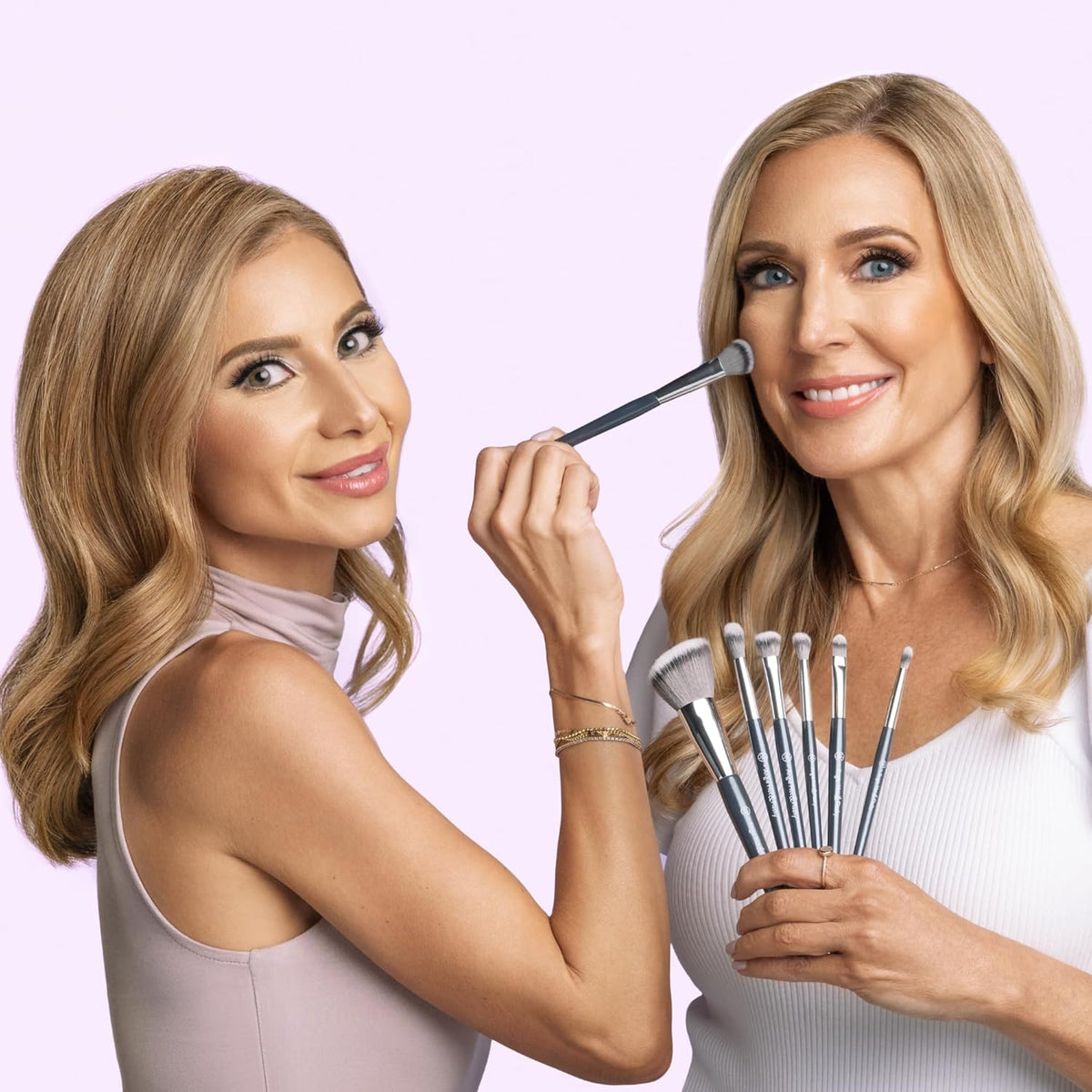 Make-upborstelset – Make-up kwastenset, make-up borstels, make-up penselen, penselenset – 7-Delige set voor gezicht en ogen – Zachte vegan vezels, geschikt voor gevoelige en rijpere huid